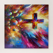 Schönes Kreuz für Osterfeiern | Puzzle (Horizontal)