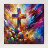 Schönes Kreuz für Osterfeiern | Puzzle (Vertikal)