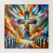 Schönes Kreuz für Osterfeiern | Puzzle (Vertikal)