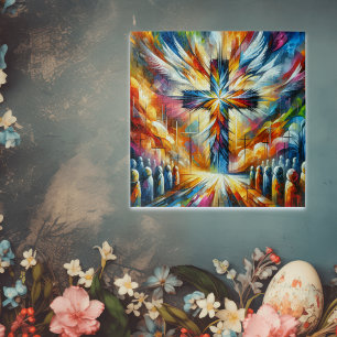 Schönes Kreuz für Osterfeiern Puzzle