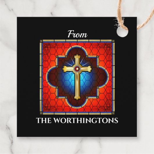 Schönes Kreuz - Siehe Rückseite - Geschenkanhänger (Rückseite)