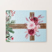 Schönes Kreuz- und Blumenpuzzle Puzzle (Horizontal)