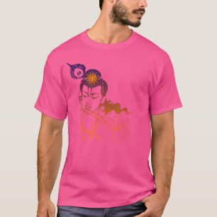 Schönes Krishna Playing Flute Tshirt Vintag Eff