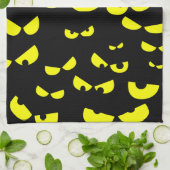 Schönes Küchentuch mit gelb-wütenden Augen (Gefaltet)