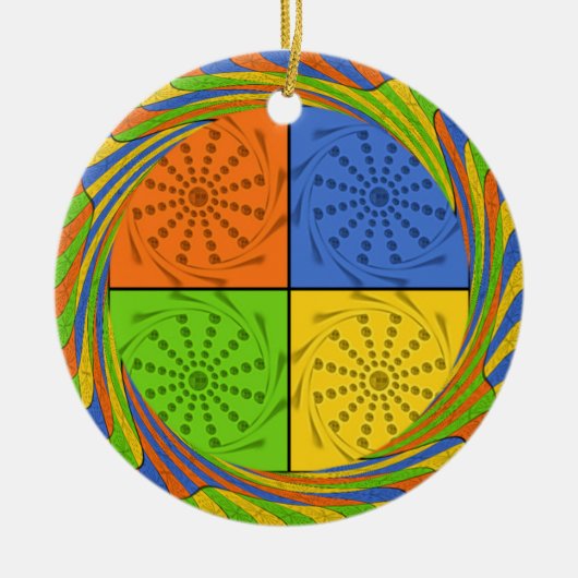 Schönes, kühnes ägyptisches Muster: Ein zauberhaft Keramik Ornament (Vorne)