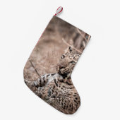 Schönes Kunstbild Großer Wildleopard oder -panthe Kleiner Weihnachtsstrumpf (Vorderansicht (hängend))