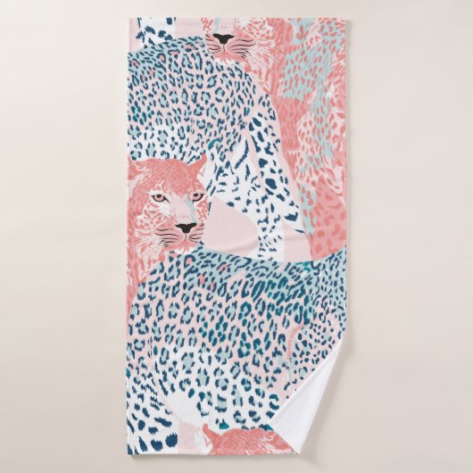 Schönes Kunstleopard nahtlos, abstrakt ein Badehandtuch (Badehandtuch)