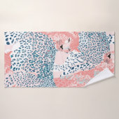 Schönes Kunstleopard nahtlos, abstrakt ein Badehandtuch (Badehandtuch)