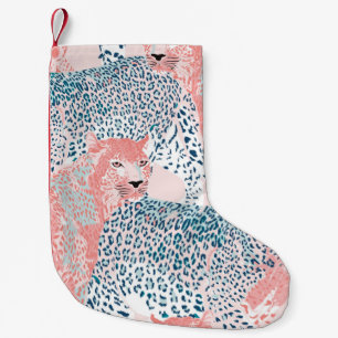 Schönes Kunstleopard nahtlos, abstrakt ein Kleiner Weihnachtsstrumpf