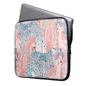 Schönes Kunstleopard nahtlos, abstrakt ein Laptopschutzhülle (Vorderseite Links)