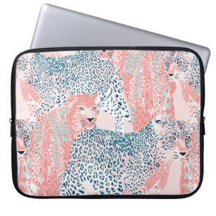 Schönes Kunstleopard nahtlos, abstrakt ein Laptopschutzhülle
