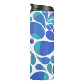 Schönes Künstlerisches Aqua Blue, Lila Aquarell De Thermosbecher (Nach rechts gedreht)