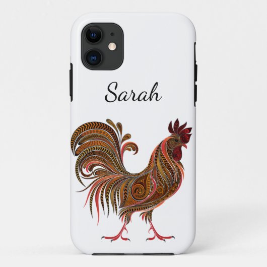 Schönes künstlerisches Design-Rooster Farm Hühnche Case-Mate iPhone Hülle (Rückseite)