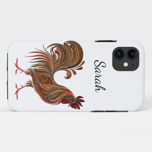 Schönes künstlerisches Design-Rooster Farm Hühnche Case-Mate iPhone Hülle (Rückseite (Horizontal))