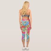 Schönes künstlerisches Mosaik handgezeichnetes Mus Capri Leggings (Rückseite)