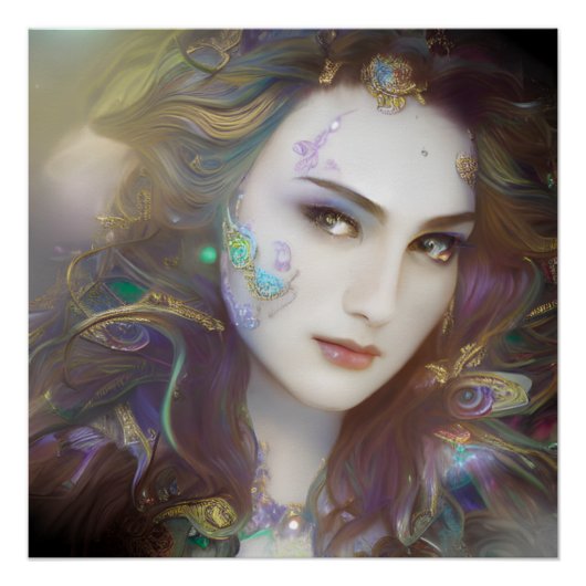 Schönes künstlerisches Poster der Frau (Vorderseite)