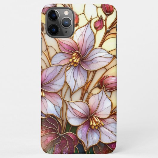 Schönes Kunstmuster aus Glas iPhone Hülle (Rückseite)