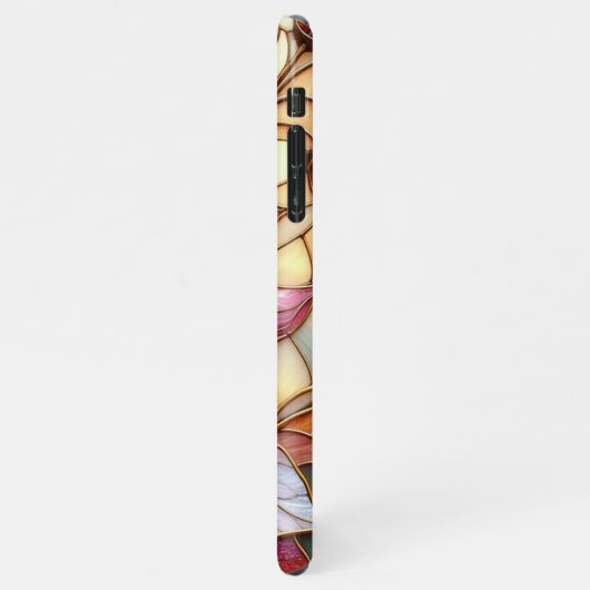Schönes Kunstmuster aus Glas iPhone Hülle (Linke Seite)