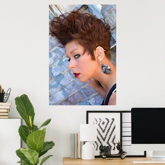 Schönes Kurzes Haar-Poster Poster (Heimbüro)