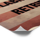 Schönes Labrador Retriever American Flag Poster (Ecke)