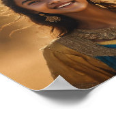 schönes, lächelndes Mädchen-Wandplakat Poster (Ecke)