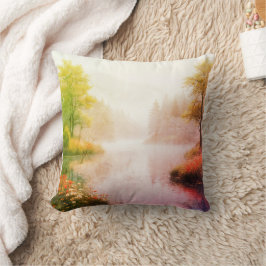 Schönes Lake Throw Kissen