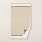 Schönes Lama auf Beige Badhandtuch Set (Handtuch)