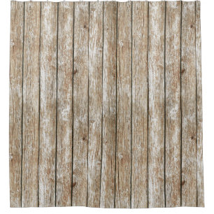 Schönes Land-Shabby Chic-rustikales Holz Duschvorhang