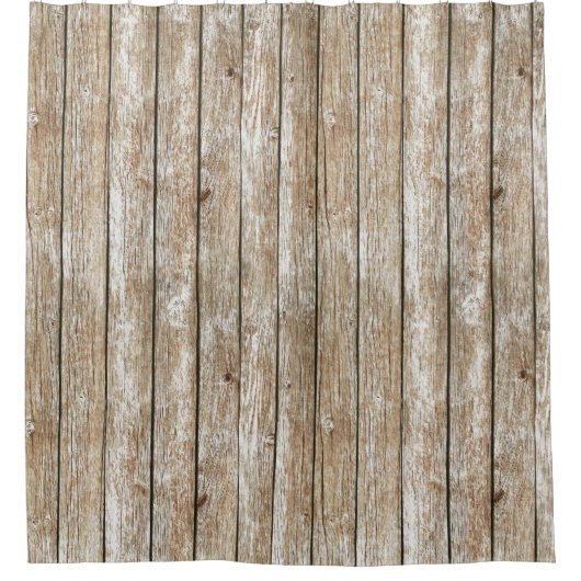 Schönes Land-Shabby Chic-rustikales Holz Duschvorhang (Vorderseite)