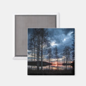 Schönes Landschaftsbild Finnlands Magnet (Vorderseite/Rückseite)