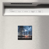 Schönes Landschaftsbild Finnlands Magnet (In Situ (Geschirrspüler))