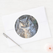 Schönes, langgezogenes Schüssel bei Sonnenuntergan Runder Aufkleber (Umschlag)