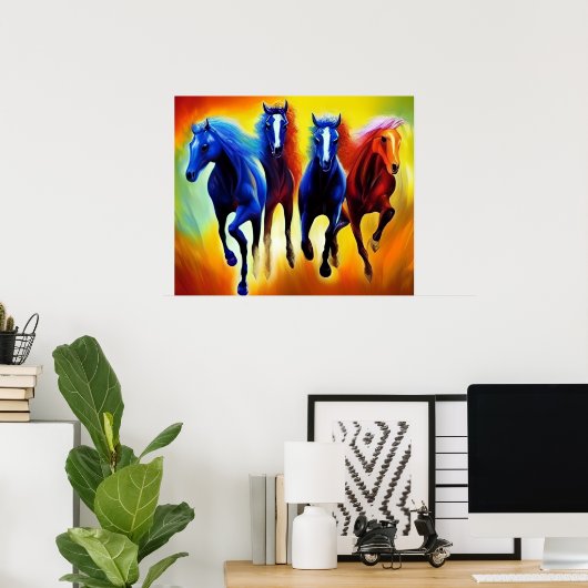 Schönes Laufpferd Poster (Heimbüro)