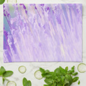 Schönes Lavendel Blume Feld oder Wiese Lila Geschirrtuch (Gefaltet)