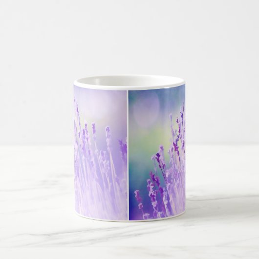 Schönes Lavendel Blume Feld oder Wiese Lila Kaffeetasse (Mittel)
