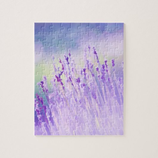 Schönes Lavendel Blume Feld oder Wiese Lila Puzzle (Vertikal)