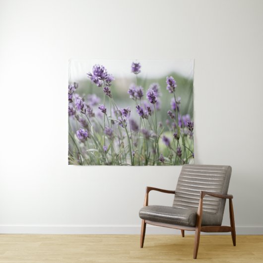 Schönes Lavendel-Feld Lila Tapisserie Wandteppich (Beispiel (Horizontal))