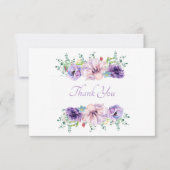 Schönes Lavendel Lila Dankeskarte (Vorderseite)