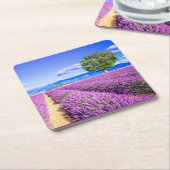 Schönes Lavendelfeld in der Provence, Frankreich Rechteckiger Pappuntersetzer (angewinkelt)