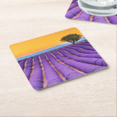 Schönes Lavendelfeld in der Provence Rechteckiger Pappuntersetzer (angewinkelt)