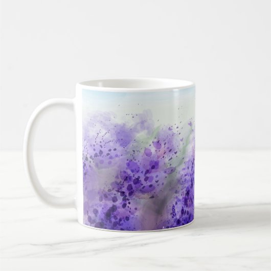 Schönes Lavendelfeld Kaffeetasse (Links)