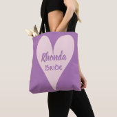 Schönes Lavender Bride Pink Heart Tasche (Von Nahem)
