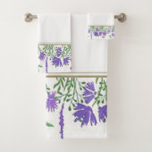 Schönes Lavender Gemustert Design Badetuch Set (Insitu)