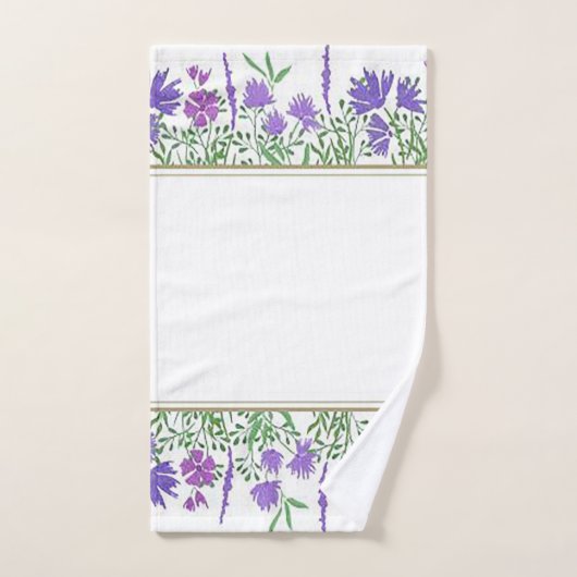 Schönes Lavender Gemustert Design Badetuch Set (Handtuch)