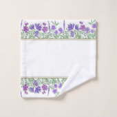 Schönes Lavender Gemustert Design Badetuch Set (Waschlappen)