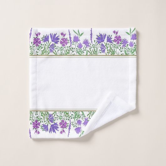 Schönes Lavender Gemustert Design Badetuch Set (Waschlappen)