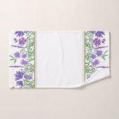 Schönes Lavender Gemustert Design Badetuch Set (Handtuch)