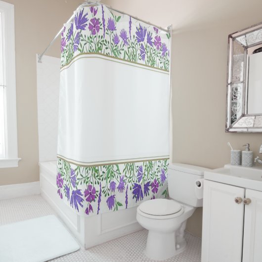 Schönes Lavender Gemustert Design Duschvorhang (Beispiel)