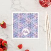 Schönes Lavender Geometric Star Maze Muster Serviette (Beispiel)