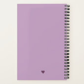Schönes Lavender Inspiration-Zitat-Notebook Notizblock (Rückseite)